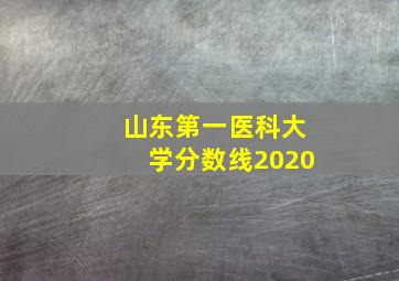 山东第一医科大学分数线2020