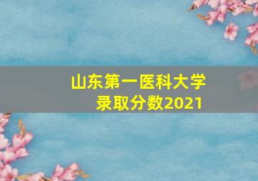 山东第一医科大学录取分数2021