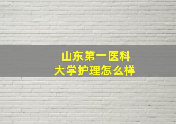 山东第一医科大学护理怎么样