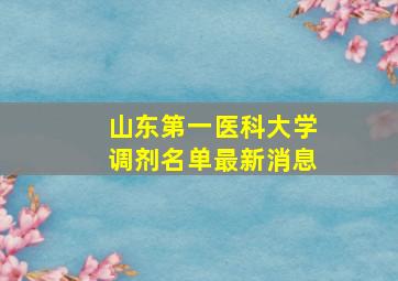 山东第一医科大学调剂名单最新消息