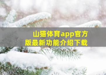 山猫体育app官方版最新功能介绍下载