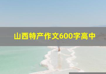 山西特产作文600字高中