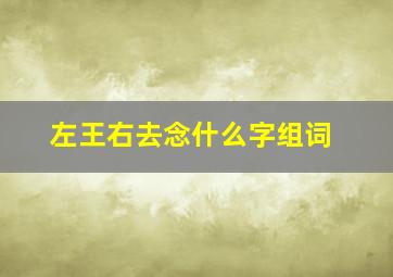 左王右去念什么字组词