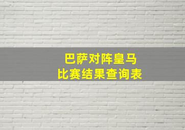 巴萨对阵皇马比赛结果查询表