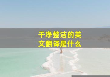 干净整洁的英文翻译是什么