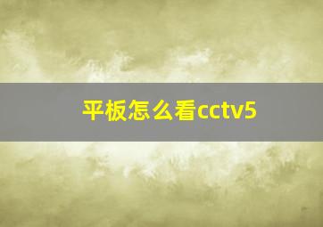 平板怎么看cctv5