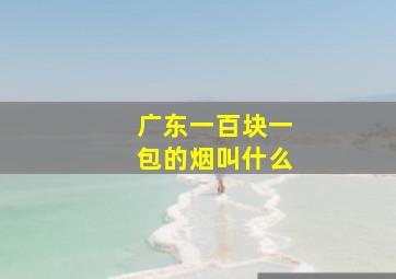 广东一百块一包的烟叫什么