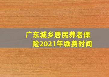 广东城乡居民养老保险2021年缴费时间