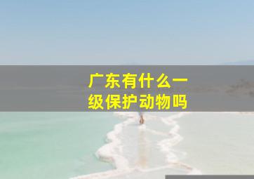 广东有什么一级保护动物吗