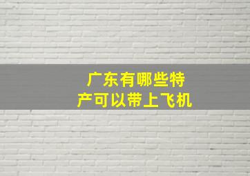 广东有哪些特产可以带上飞机