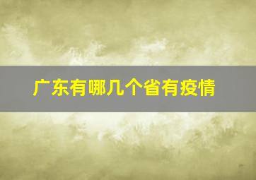 广东有哪几个省有疫情