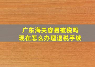 广东海关容易被税吗现在怎么办理退税手续