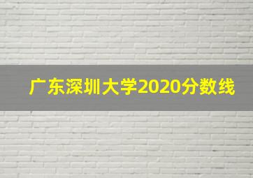 广东深圳大学2020分数线