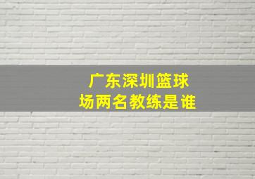 广东深圳篮球场两名教练是谁