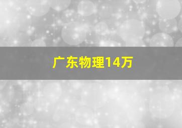 广东物理14万