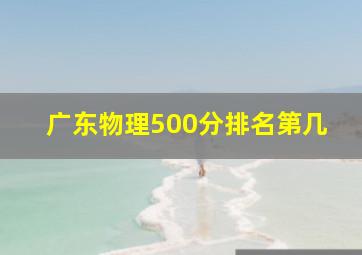 广东物理500分排名第几