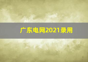 广东电网2021录用