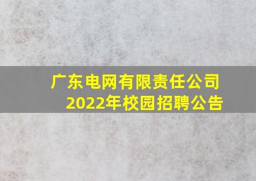 广东电网有限责任公司2022年校园招聘公告