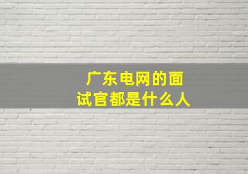 广东电网的面试官都是什么人