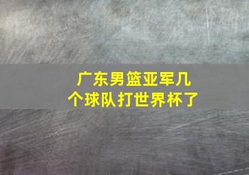 广东男篮亚军几个球队打世界杯了