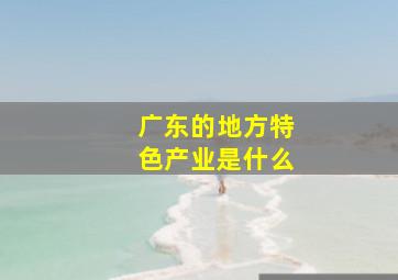 广东的地方特色产业是什么