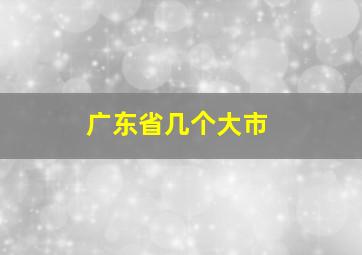 广东省几个大市