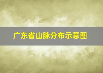 广东省山脉分布示意图