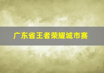 广东省王者荣耀城市赛