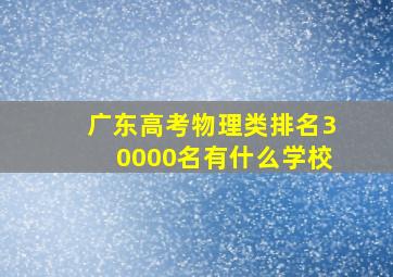 广东高考物理类排名30000名有什么学校