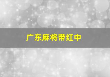 广东麻将带红中