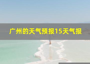 广州的天气预报15天气报