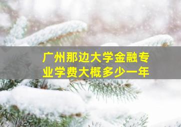 广州那边大学金融专业学费大概多少一年