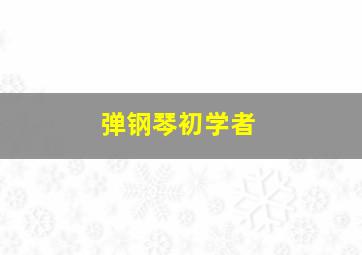 弹钢琴初学者