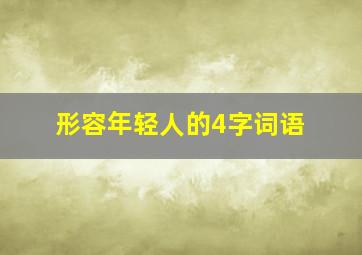 形容年轻人的4字词语