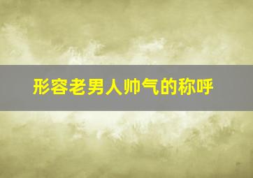 形容老男人帅气的称呼