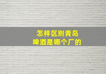 怎样区别青岛啤酒是哪个厂的