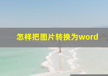 怎样把图片转换为word