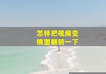 怎样把视频变镜面翻转一下