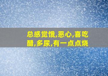 总感觉饿,恶心,喜吃醋,多尿,有一点点烧