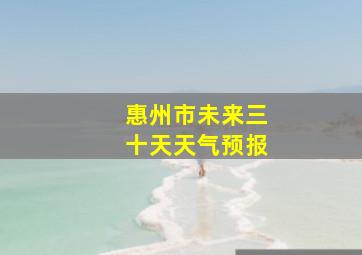 惠州市未来三十天天气预报