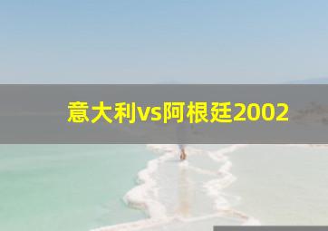 意大利vs阿根廷2002