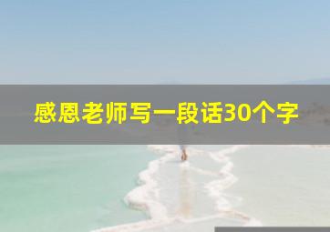 感恩老师写一段话30个字