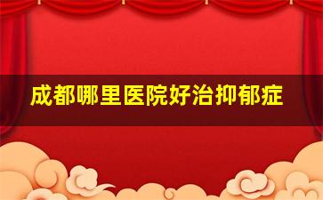 成都哪里医院好治抑郁症