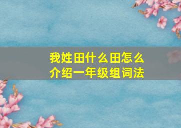 我姓田什么田怎么介绍一年级组词法