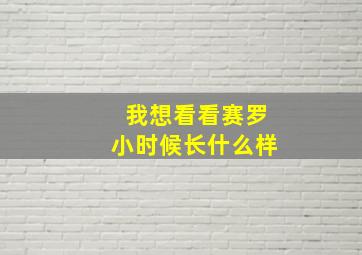 我想看看赛罗小时候长什么样