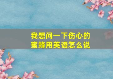 我想问一下伤心的蜜蜂用英语怎么说