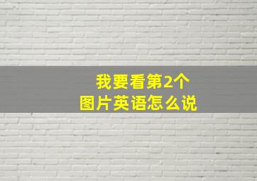 我要看第2个图片英语怎么说