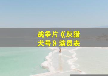 战争片《灰猎犬号》演员表