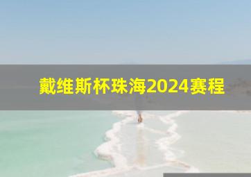 戴维斯杯珠海2024赛程