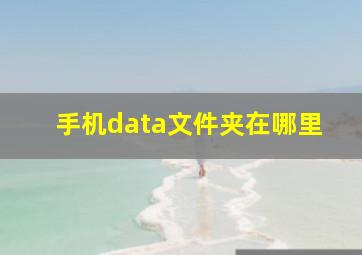 手机data文件夹在哪里